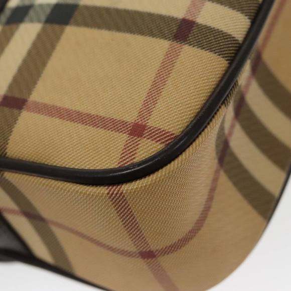 BURBERRY Nova Check Shoulder Bag PVC Silver Beige Auth 99326 - Picture 16 of 16